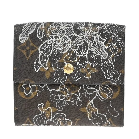 LOUIS VUITTON Porte Monnaie Billet Wallet Monogram Dantiel Brown M95396 79RF586 - Picture 1 of 12